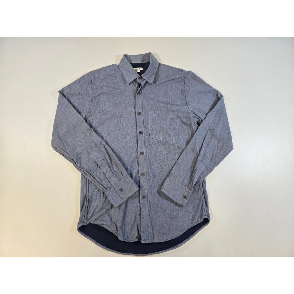 Steven Alan Mens Blue Cotton L/S Button Down Shirt w/ Lining Size S Made in USA